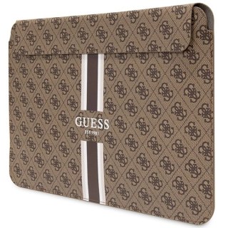 Pokrowiec Guess 4G Printed Stripes na laptopa 16" - brązowy