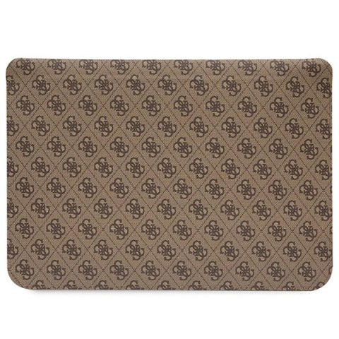 Pokrowiec Guess 4G Printed Stripes na laptopa 16" - brązowy