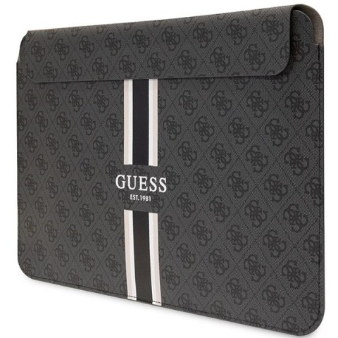 Pokrowiec Guess 4G Printed Stripes na laptopa 16" - czarny