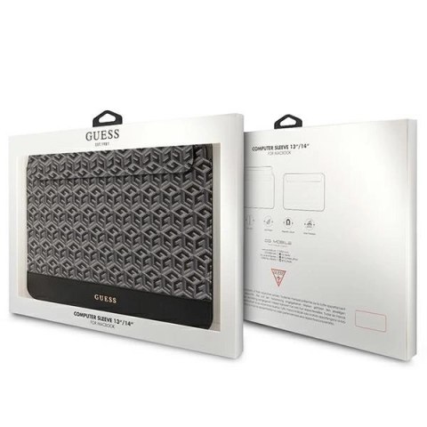 Pokrowiec Guess GCube Stripes na laptopa 14" - czarny Pokrowiec Guess GCube Stripes na laptopa 14" - czarny