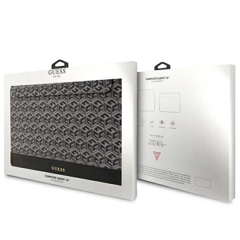 Pokrowiec Guess GCube Stripes na laptopa 16" - czarny Pokrowiec Guess GCube Stripes na laptopa 16" - czarny