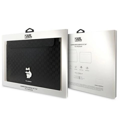 Pokrowiec Karl Lagerfeld Saffiano Monogram Choupette na laptopa 14" - czarny Pokrowiec Karl Lagerfeld Saffiano Monogram Choupette na laptopa 14" - czarny