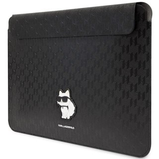 Pokrowiec Karl Lagerfeld Saffiano Monogram Choupette na laptopa 16" - czarny
