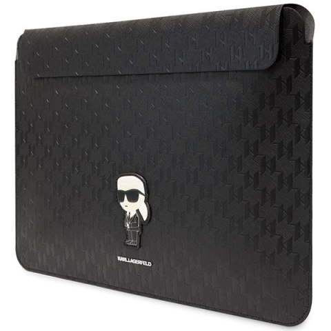 Pokrowiec Karl Lagerfeld Saffiano Monogram Ikonik na laptopa 14" - czarny Pokrowiec Karl Lagerfeld Saffiano Monogram Ikonik na laptopa 14" - czarny