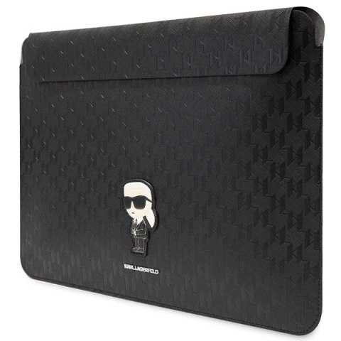 Pokrowiec Karl Lagerfeld Saffiano Monogram Ikonik na laptopa 16" - czarny Pokrowiec Karl Lagerfeld Saffiano Monogram Ikonik na laptopa 16" - czarny