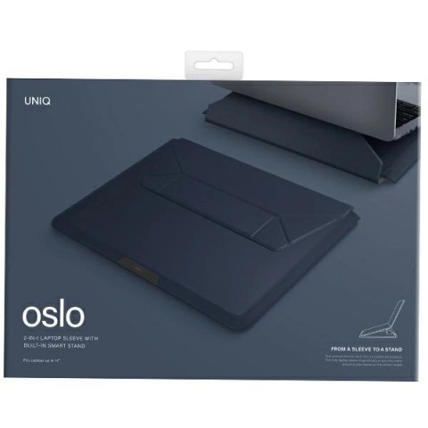 Pokrowiec UNIQ Oslo na laptopa 14" - granatowy Pokrowiec UNIQ Oslo na laptopa 14" - granatowy