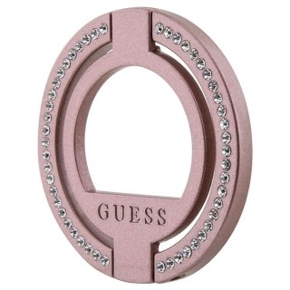 Uchwyt Guess MagSafe Ring Rhinestone - różowy