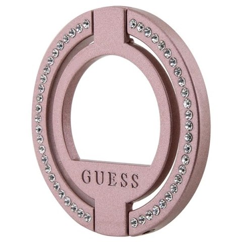 Uchwyt Guess MagSafe Ring Rhinestone - różowy