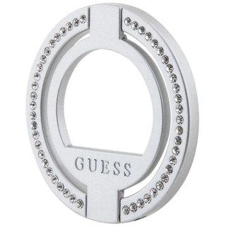 Uchwyt Guess MagSafe Ring Rhinestone - srebrny