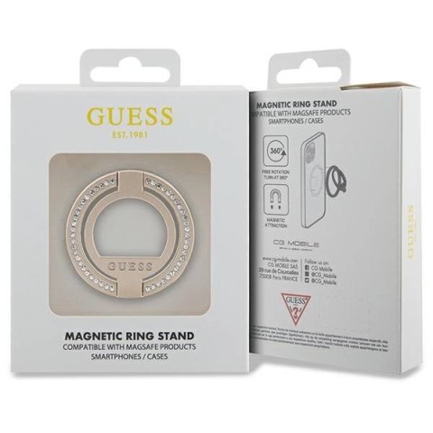 Uchwyt Guess MagSafe Ring Rhinestone - złoty