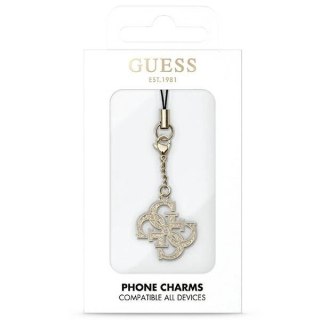 Zawieszka Guess 4G Glitter Charm - złota