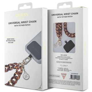 Zawieszka Guess Acrylic 4G Charm - brązowa