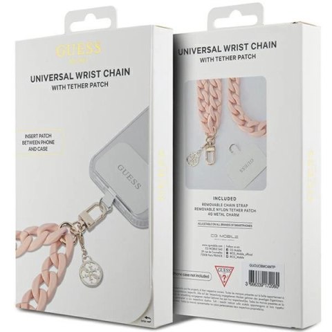 Zawieszka Guess Acrylic 4G Charm - różowa