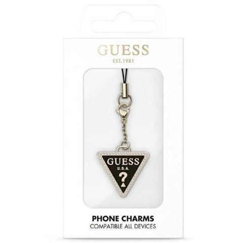 Zawieszka Guess Triangle Diamond Charm with Rhinestones - złoto-czarna