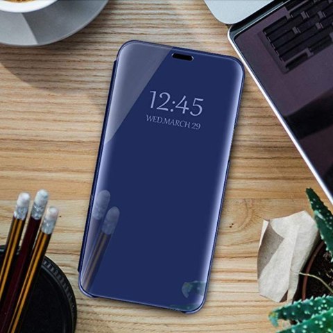 Etui Smart Clear View do Samsung Galaxy A14 4G / A14 5G niebieskie
