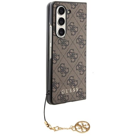 Etui Guess 4G Charms Collection na Samsung Galaxy Z Fold 5 - brązowe