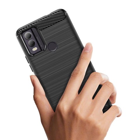 Etui silikonowe Carbon Case do Nokia C22 - czarne Etui silikonowe Carbon Case do Nokia C22 - czarne