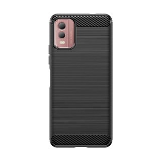 Etui silikonowe Carbon Case do Nokia C32 - czarne