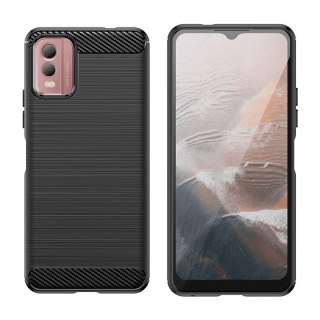 Etui silikonowe Carbon Case do Nokia C32 - czarne