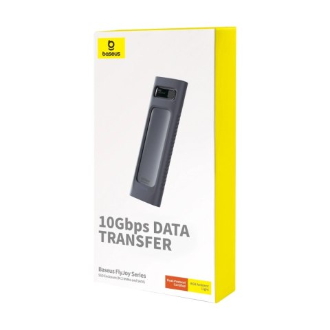 Kieszeń na dysk SSD Baseus FlyJoy Series M.2 NVMe 10 Gb/s - szara Kieszeń na dysk SSD Baseus FlyJoy Series M.2 NVMe 10 Gb/s - szara