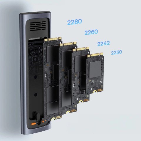 Kieszeń na dysk SSD Baseus FlyJoy Series M.2 NVMe 10 Gb/s - szara Kieszeń na dysk SSD Baseus FlyJoy Series M.2 NVMe 10 Gb/s - szara