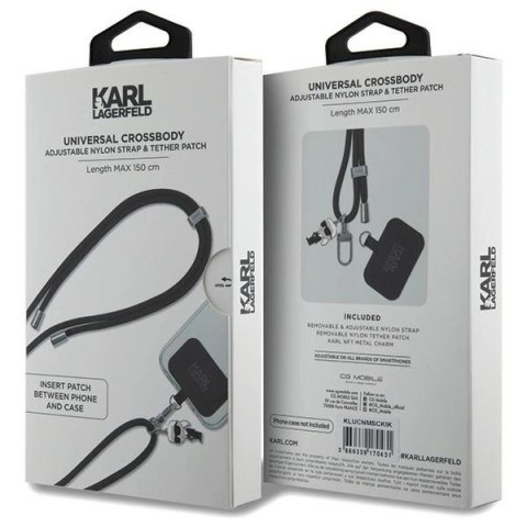 Pasek do telefonu Karl Lagerfeld CBDY Cord - czarny