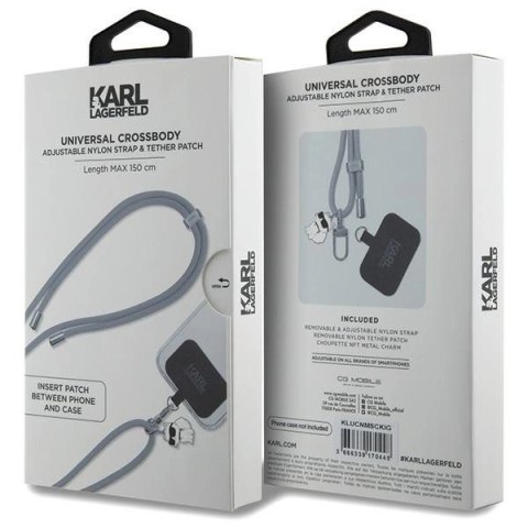 Pasek do telefonu Karl Lagerfeld CBDY Cord - szary