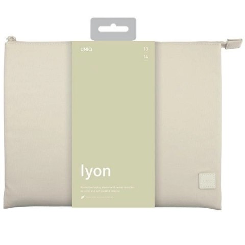 Pokrowiec UNIQ Lyon Waterproof RPET na laptopa 14" - beżowy Pokrowiec UNIQ Lyon Waterproof RPET na laptopa 14" - beżowy