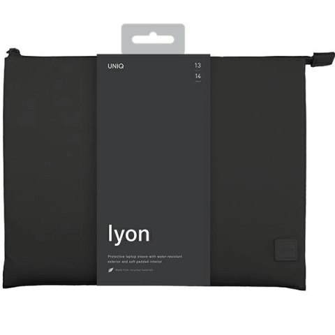 Pokrowiec UNIQ Lyon Waterproof RPET na laptopa 14" - czarny Pokrowiec UNIQ Lyon Waterproof RPET na laptopa 14" - czarny