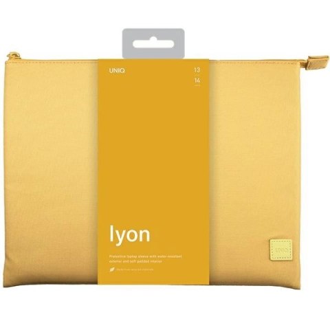 Pokrowiec UNIQ Lyon Waterproof RPET na laptopa 14" - żółty Pokrowiec UNIQ Lyon Waterproof RPET na laptopa 14" - żółty