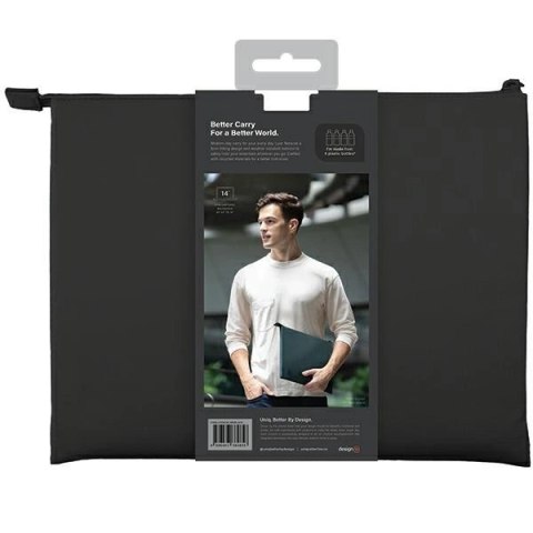 Pokrowiec UNIQ Lyon Waterproof RPET na laptopa 16" - czarny