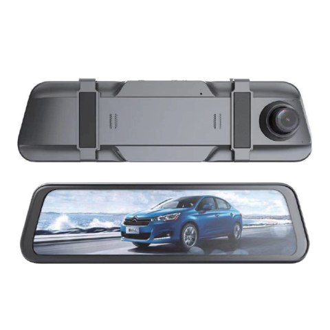 Wideorejestrator samochodowy DVR911 w lusterku Full HD G-sensor z kamerą cofania - szary Wideorejestrator samochodowy DVR911 w lusterku Full HD G-sensor z kamerą cofania - szary