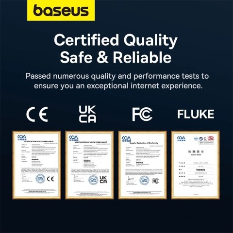 Baseus szybki kabel internetowy RJ45 cat.7 10Gbps 10m pleciony czarny Baseus szybki kabel internetowy RJ45 cat.7 10Gbps 10m pleciony czarny