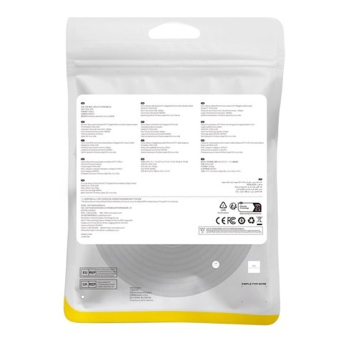 Baseus szybki kabel internetowy RJ45 cat.7 10Gbps 15m pleciony czarny Baseus szybki kabel internetowy RJ45 cat.7 10Gbps 15m pleciony czarny
