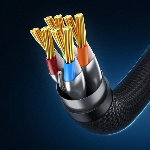 Baseus szybki kabel internetowy RJ45 cat.7 10Gbps 25m pleciony czarny Baseus szybki kabel internetowy RJ45 cat.7 10Gbps 25m pleciony czarny