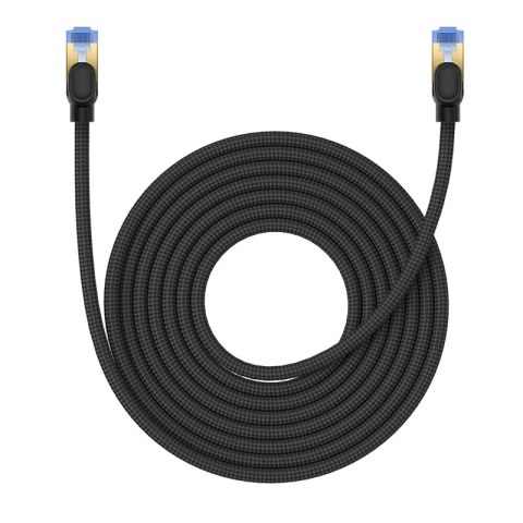 Baseus szybki kabel internetowy RJ45 cat.7 10Gbps 8m pleciony czarny Baseus szybki kabel internetowy RJ45 cat.7 10Gbps 8m pleciony czarny