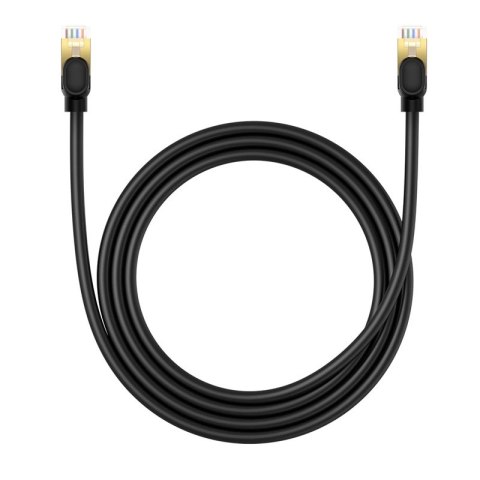 Baseus szybki kabel sieciowy RJ-45 cat.8 40Gbps 1.5m okrągły - czarny Baseus szybki kabel sieciowy RJ-45 cat.8 40Gbps 1.5m okrągły - czarny