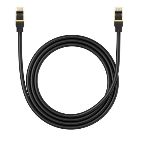 Baseus szybki kabel sieciowy RJ-45 cat.8 40Gbps 1.5m okrągły - czarny Baseus szybki kabel sieciowy RJ-45 cat.8 40Gbps 1.5m okrągły - czarny