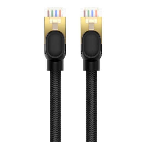 Baseus szybki kabel sieciowy RJ-45 cat.8 40Gbps 1.5m okrągły - czarny Baseus szybki kabel sieciowy RJ-45 cat.8 40Gbps 1.5m okrągły - czarny