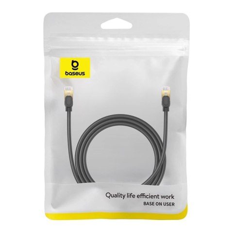 Baseus szybki kabel sieciowy RJ-45 cat.8 40Gbps 1.5m okrągły - czarny Baseus szybki kabel sieciowy RJ-45 cat.8 40Gbps 1.5m okrągły - czarny