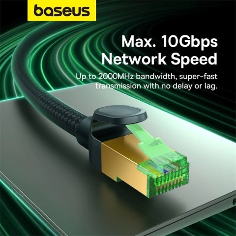Baseus szybki kabel sieciowy RJ-45 cat.8 40Gbps 5m pleciony- czarny Baseus szybki kabel sieciowy RJ-45 cat.8 40Gbps 5m pleciony- czarny
