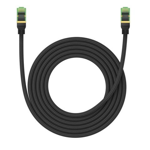 Baseus szybki kabel sieciowy RJ45 cat. 8 40Gbps 3m pleciony czarny Baseus szybki kabel sieciowy RJ45 cat. 8 40Gbps 3m pleciony czarny