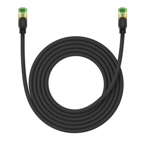 Baseus szybki kabel sieciowy RJ45 cat. 8 40Gbps 3m pleciony czarny Baseus szybki kabel sieciowy RJ45 cat. 8 40Gbps 3m pleciony czarny