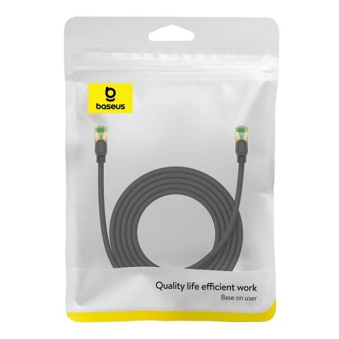 Baseus szybki kabel sieciowy RJ45 cat. 8 40Gbps 3m pleciony czarny Baseus szybki kabel sieciowy RJ45 cat. 8 40Gbps 3m pleciony czarny