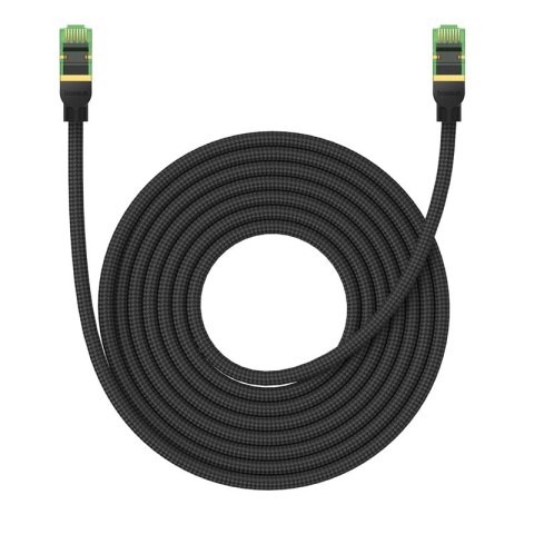 Baseus szybki kabel sieciowy RJ45 cat. 8 40Gbps 8m pleciony czarny Baseus szybki kabel sieciowy RJ45 cat. 8 40Gbps 8m pleciony czarny