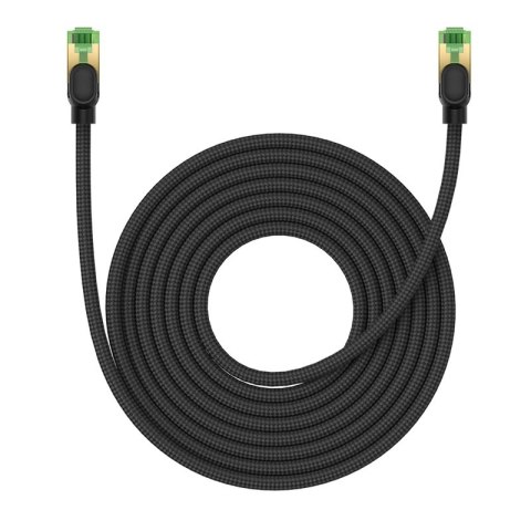 Baseus szybki kabel sieciowy RJ45 cat. 8 40Gbps 8m pleciony czarny Baseus szybki kabel sieciowy RJ45 cat. 8 40Gbps 8m pleciony czarny