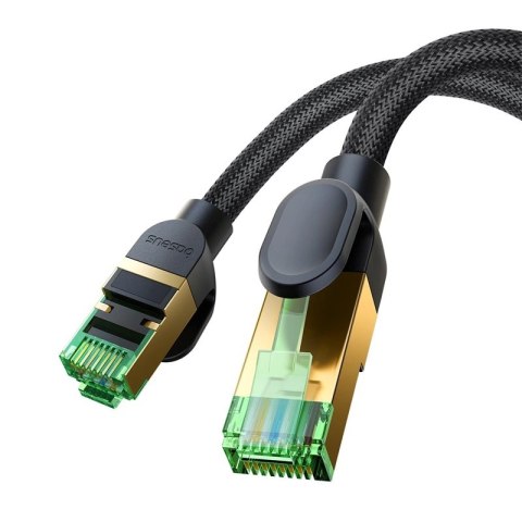 Baseus szybki kabel sieciowy RJ45 cat. 8 40Gbps 8m pleciony czarny Baseus szybki kabel sieciowy RJ45 cat. 8 40Gbps 8m pleciony czarny