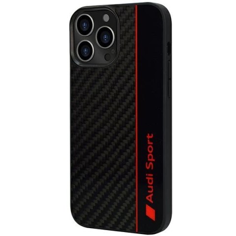 Etui Audi Carbon Fiber Stripe na iPhone 13 Pro Max - czarne