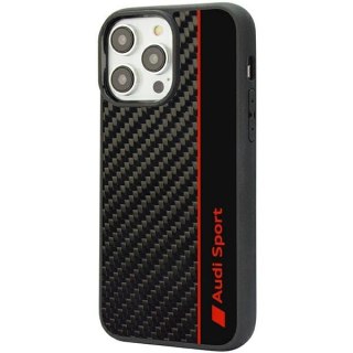 Etui Audi Carbon Fiber Stripe na iPhone 14 Pro Max - czarne