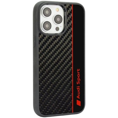 Etui Audi Carbon Fiber Stripe na iPhone 14 Pro Max - czarne